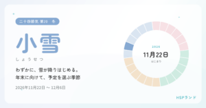 HSPと小雪