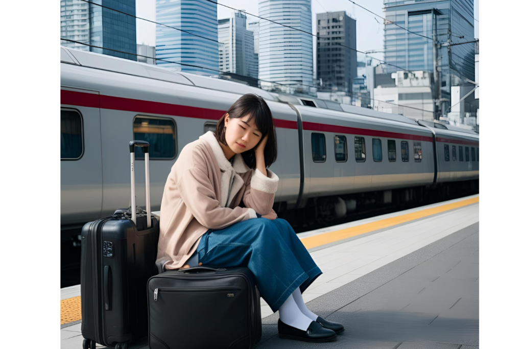 旅行で疲れる人